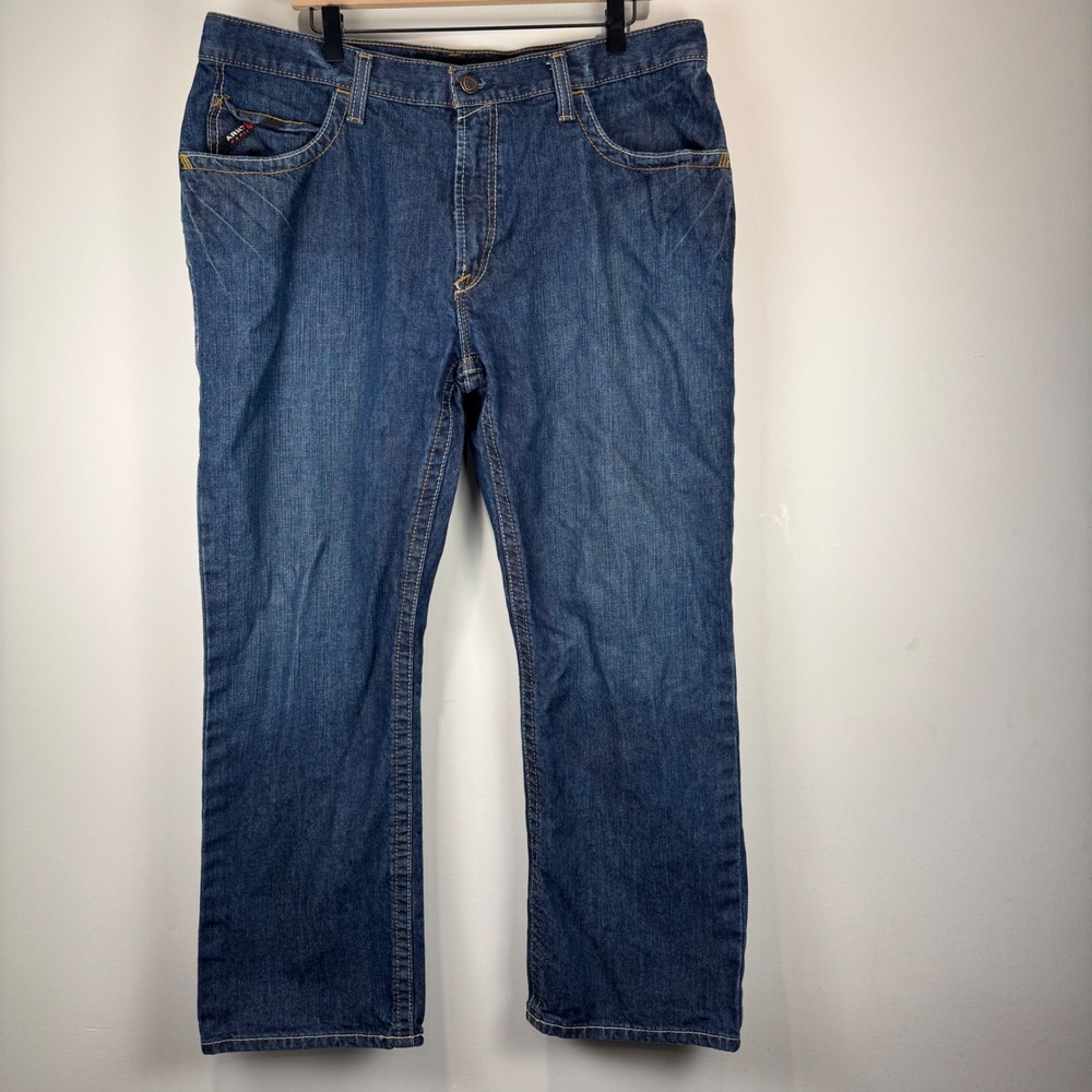 Ariat Mens M4 FR Relaxed Boot Cut Jeans Dark Wash‎ 38x30